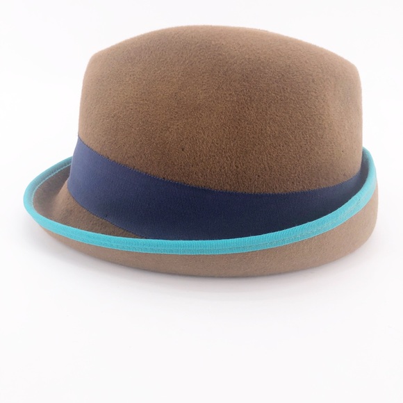 Tracy Watts Perimeter Flash Fedora Brown & Blue - Picture 2 of 5
